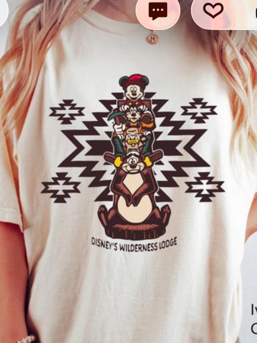 Disney Wilderness Lodge Mickey Friends Comfort Colors Tee Ivory 2XL